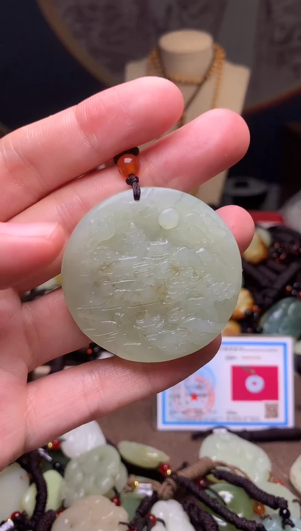 颈饰未镶嵌和田玉新疆料青海料清水和田玉吊坠