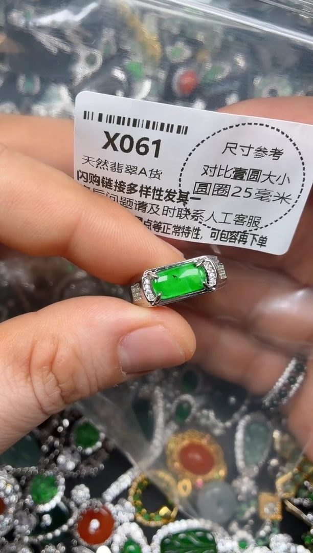 颈饰未镶嵌翡翠X061戒指