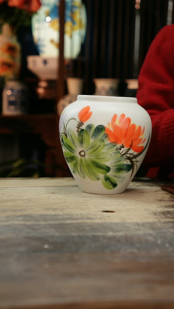 【闪购商品】瓷片景德镇纯手工釉下彩精品花瓶
