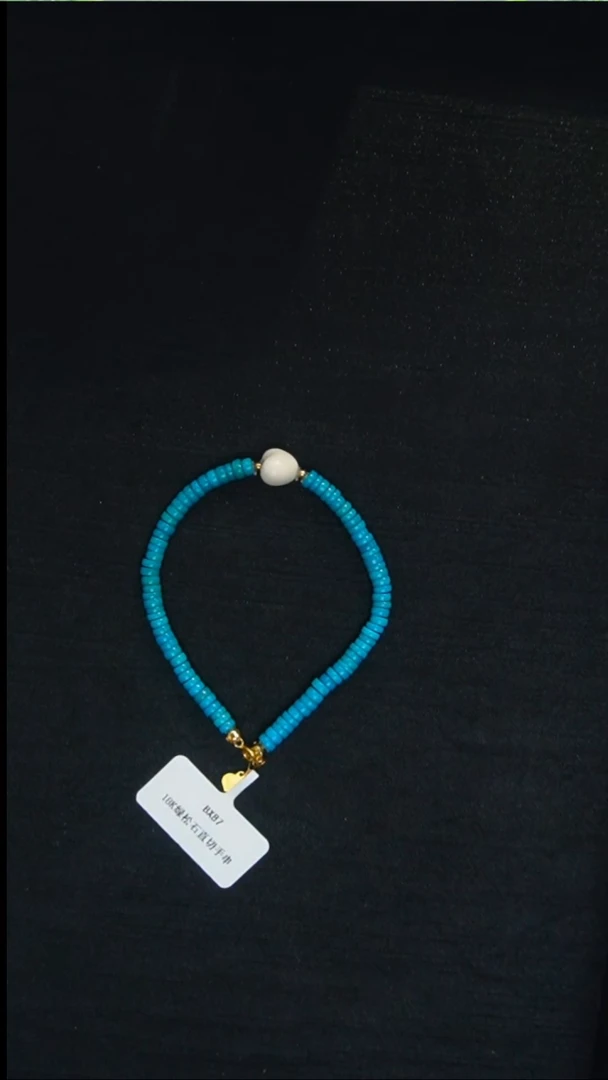 18K金镶嵌绿松石手链发货一件