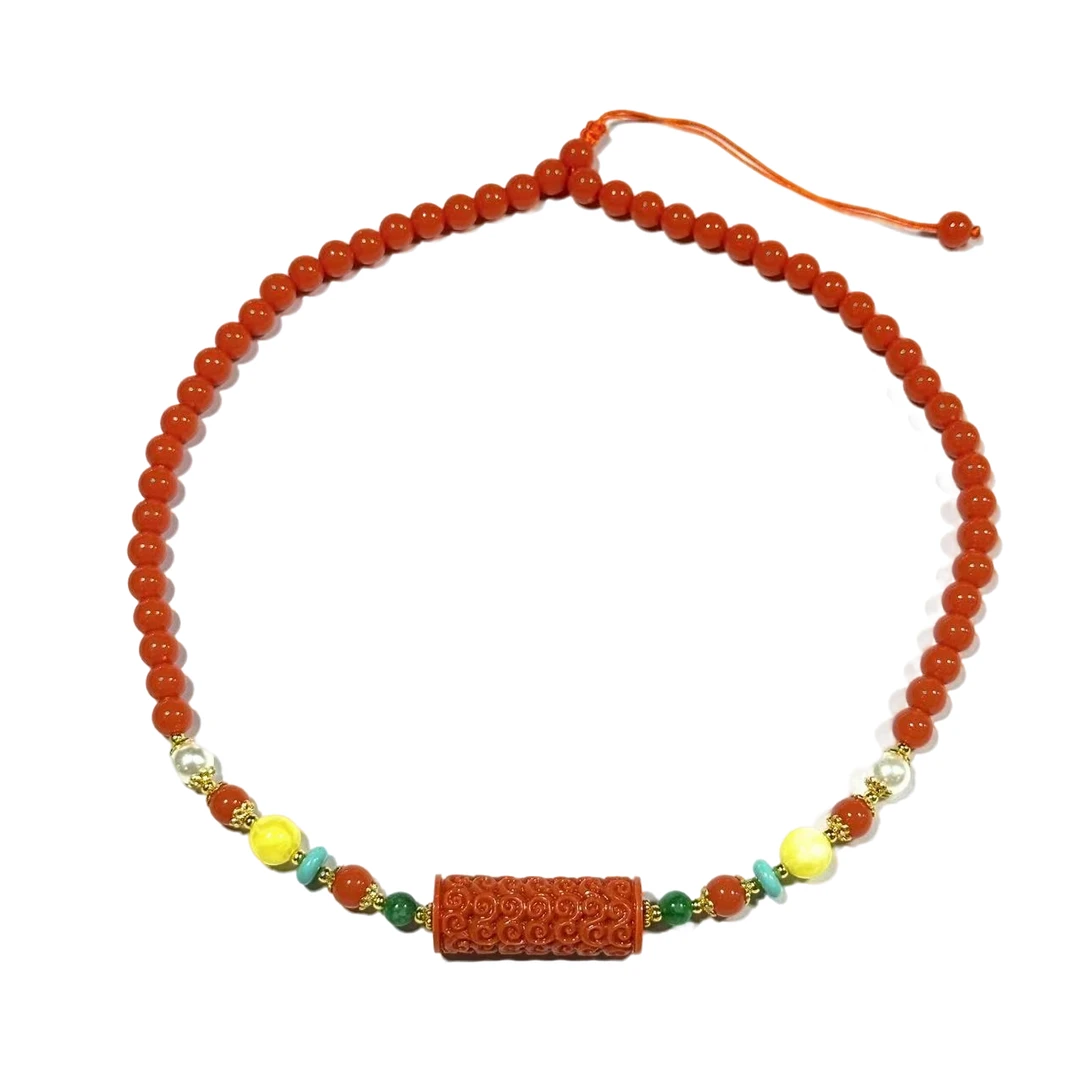 x750-国风气质设计款三姑娘回纹桶珠锁骨链-赠礼盒