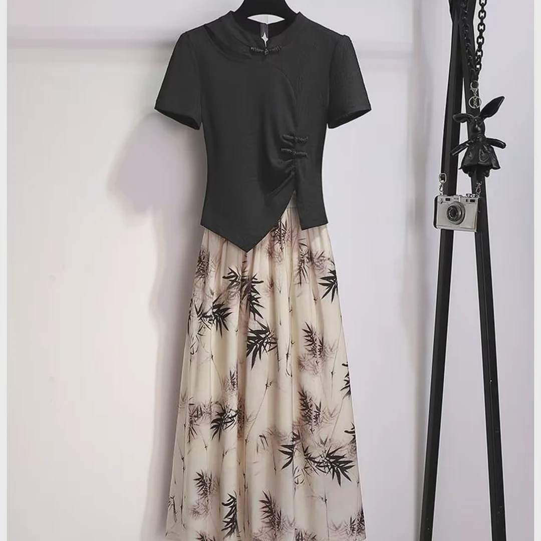 哈达大摆裙毛衣气质艺术流浪风韩系欧若精灵风山本风套装S1681