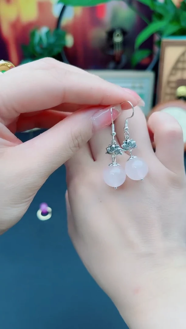 水晶耳饰银S925镶嵌B0300000