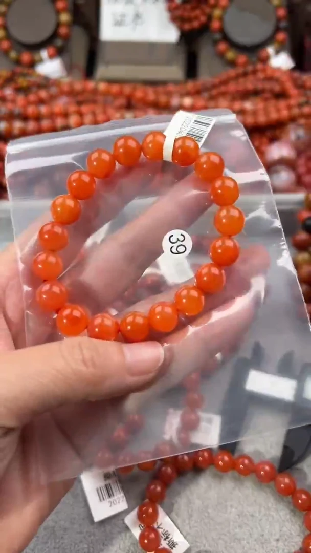 南红玛瑙手串未镶嵌10