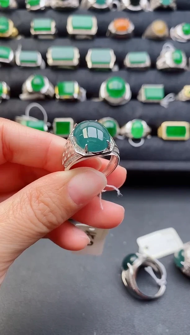 【闪购商品】翡翠戒指银S925镶嵌111111111