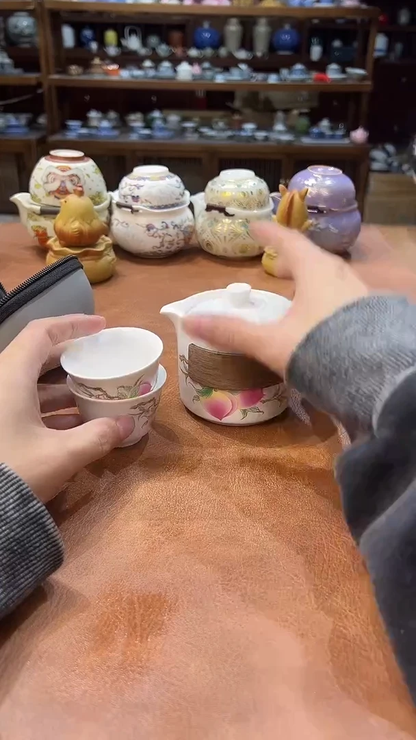 真的很便宜会开片的旅行茶具