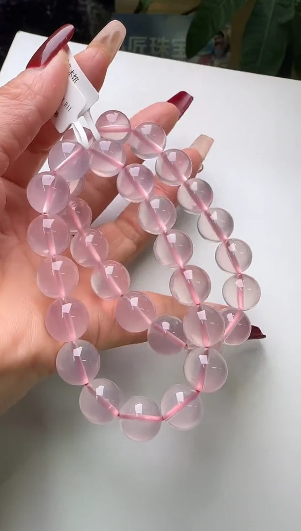 【闪购商品】水晶手串未镶嵌粉晶手串13m+多样性发一JP38416