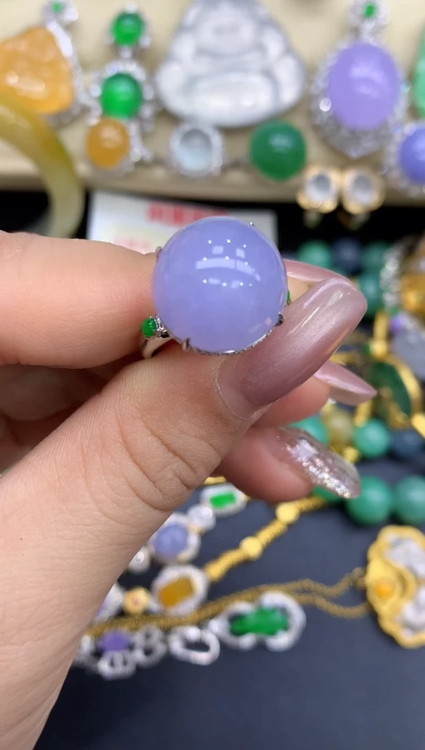 18K金镶嵌戒指翡翠359-中国好珍宝