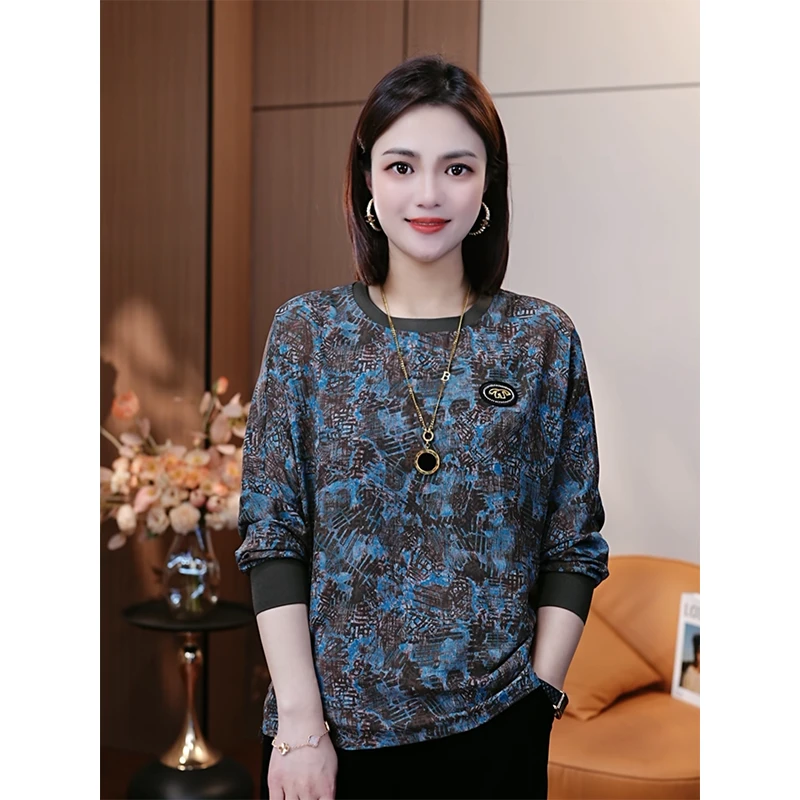 春季新款高贵轻奢休闲印花洋气高级感衬衣女士百搭时尚上衣显瘦