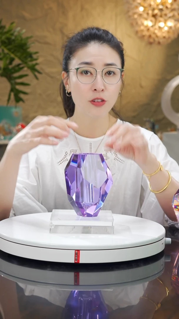 瓷片福利紫罗兰色切面香薰瓶