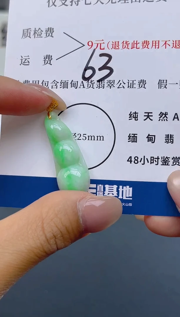 颈饰18K金镶嵌翡翠天然A货缅甸翡翠