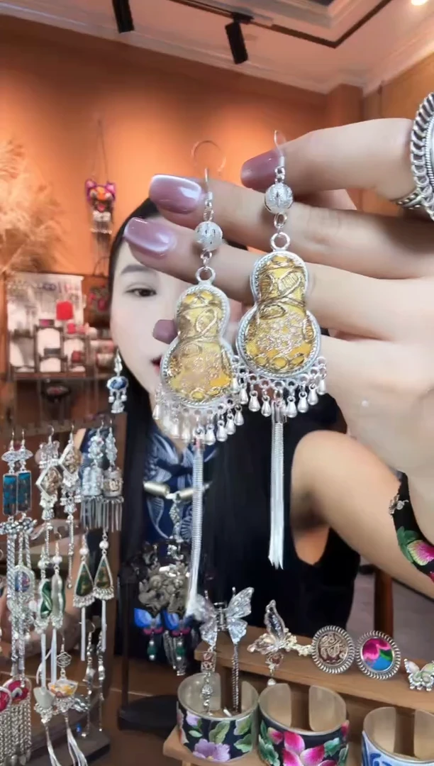 刺绣纯手工民族风耳环