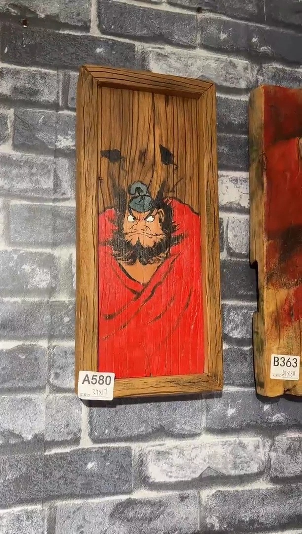 G**i风化老门板丙烯画