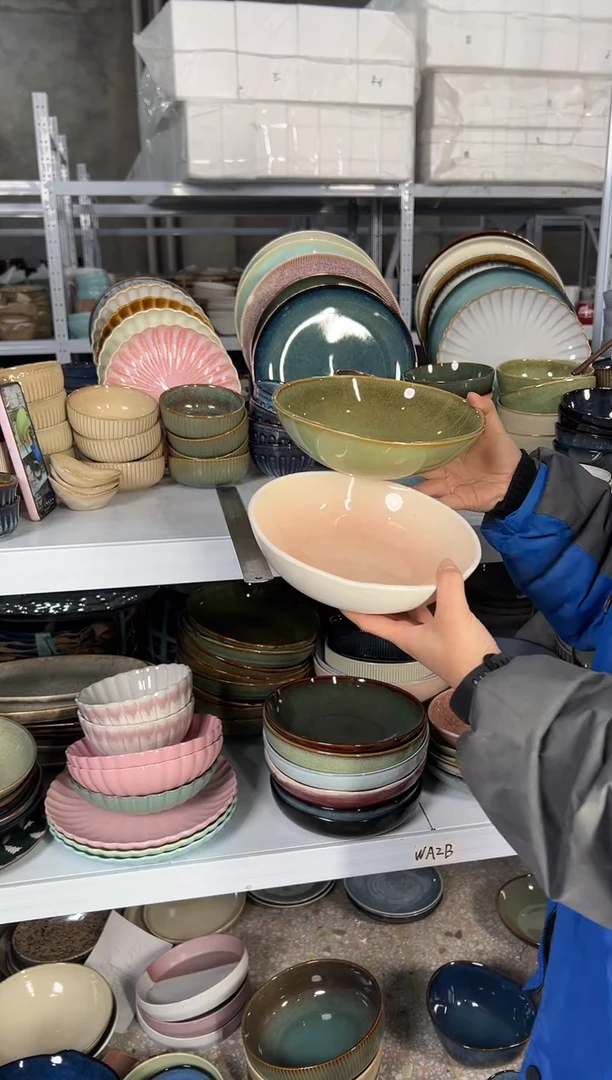 陶瓷外贸尾货瑕疵满20包邮X2 菜碗组合