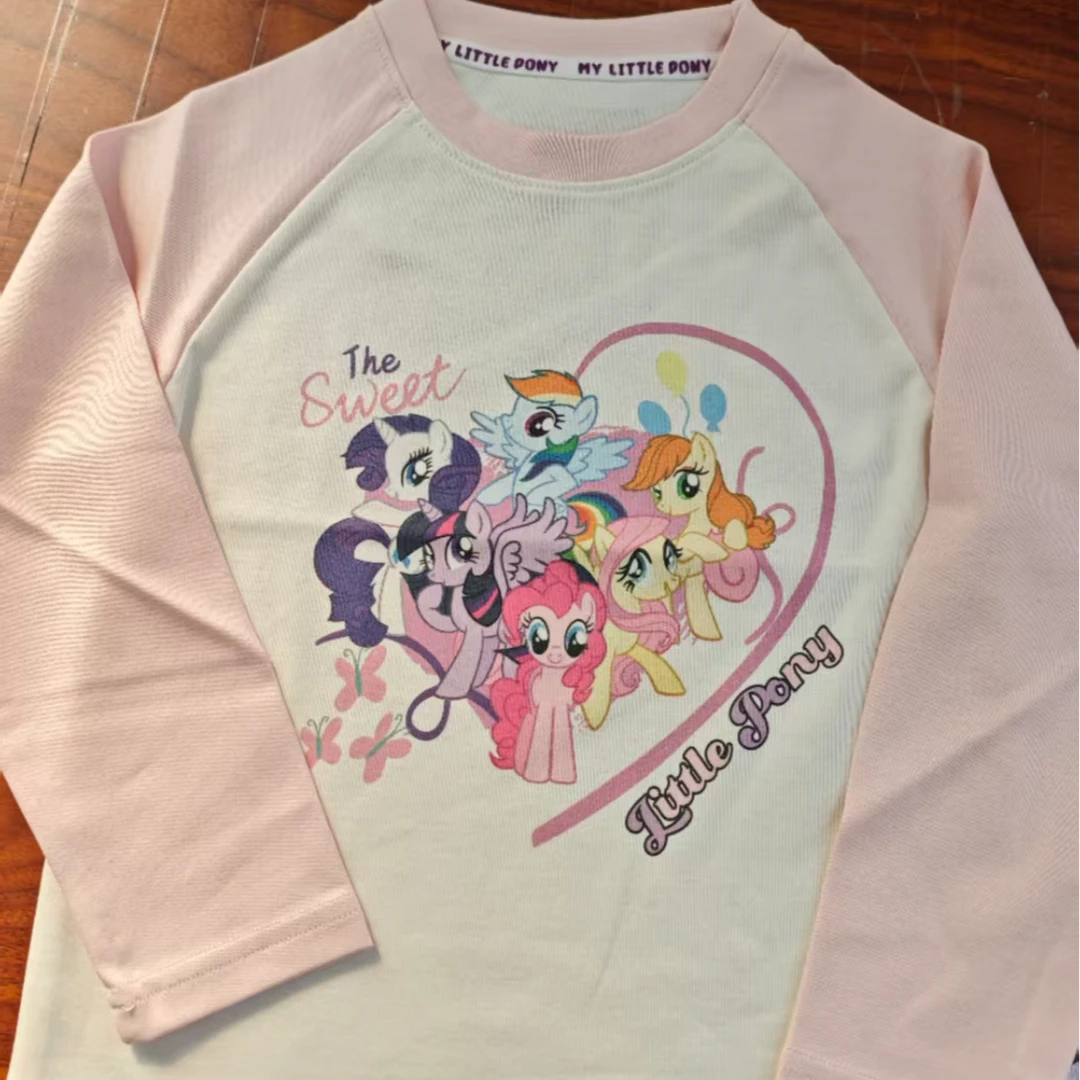 阿悄订制 童装 春款小马宝莉插肩袖打底衫#S6518