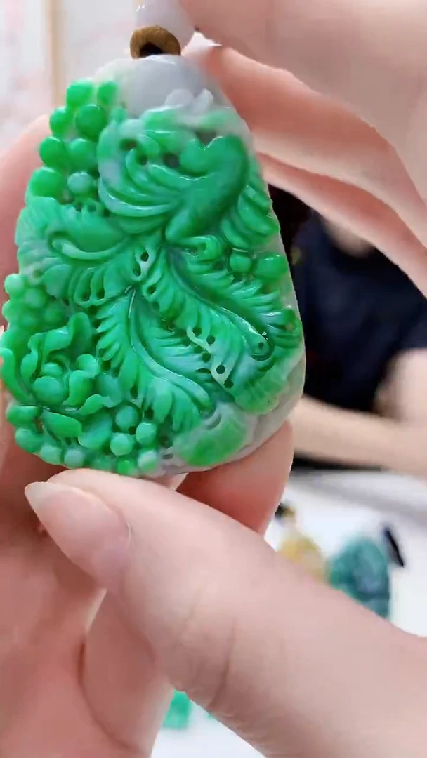 未镶嵌定制翡翠4868ry-毛货挂件162