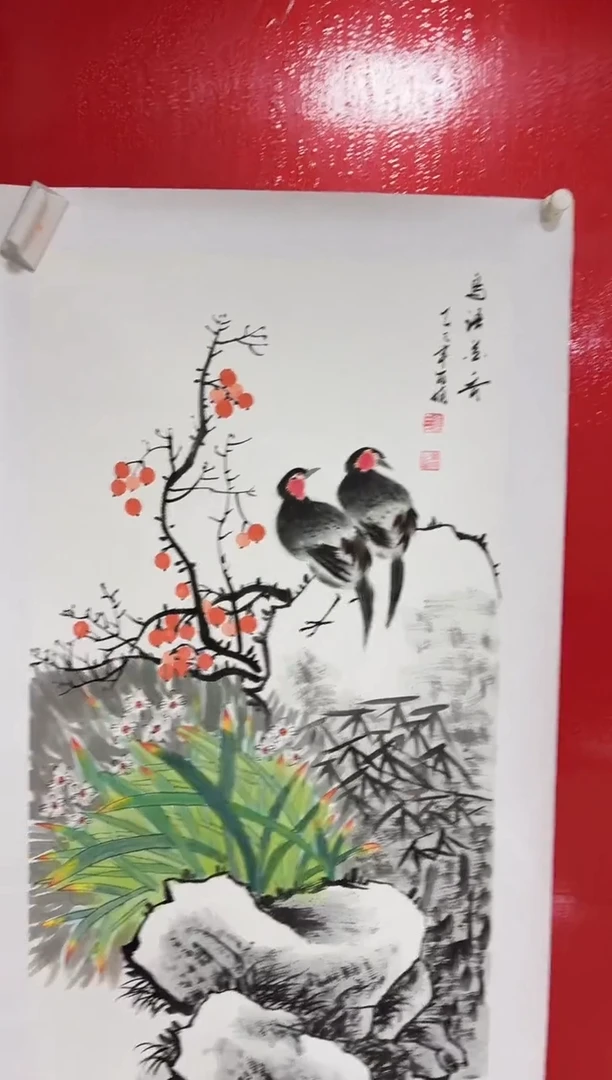国画陈丽娟-三尺-花鸟