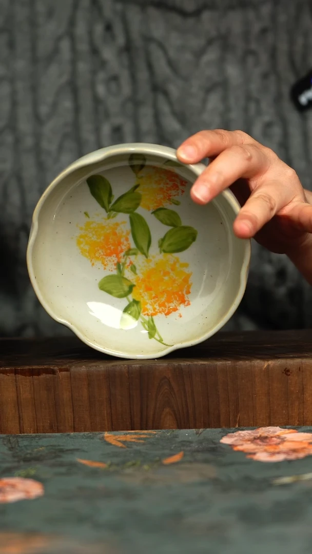 杯釉下彩手工手绘同款陶器