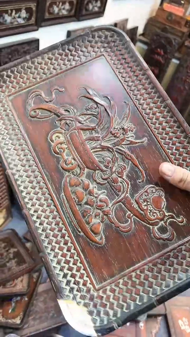 【闪购商品】非洲紫檀（红花梨）36x24cm赏盘