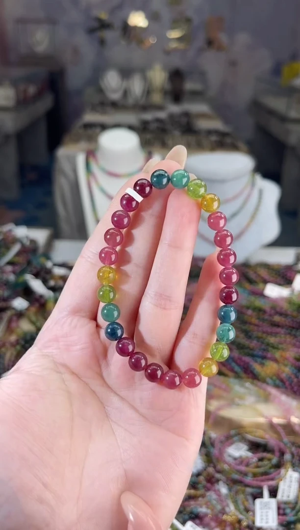 /未镶嵌碧玺7mm+碧玺单圈多样性发货