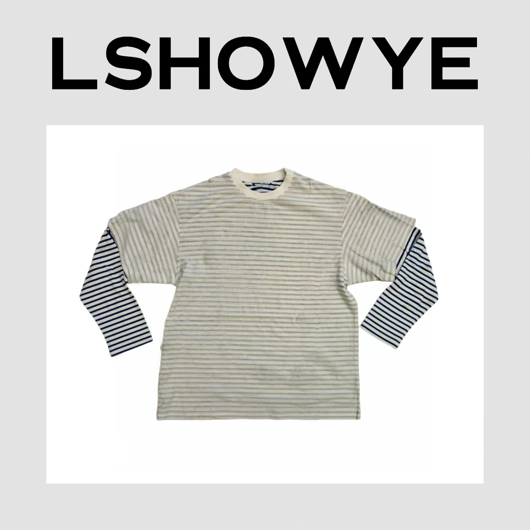 LSHOWYE｜坯布印花假两件长袖 6XX181