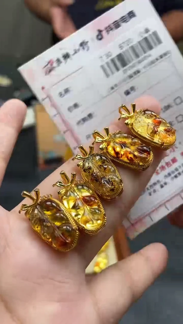 未镶嵌颈饰琥珀天然琥珀14多样性发一