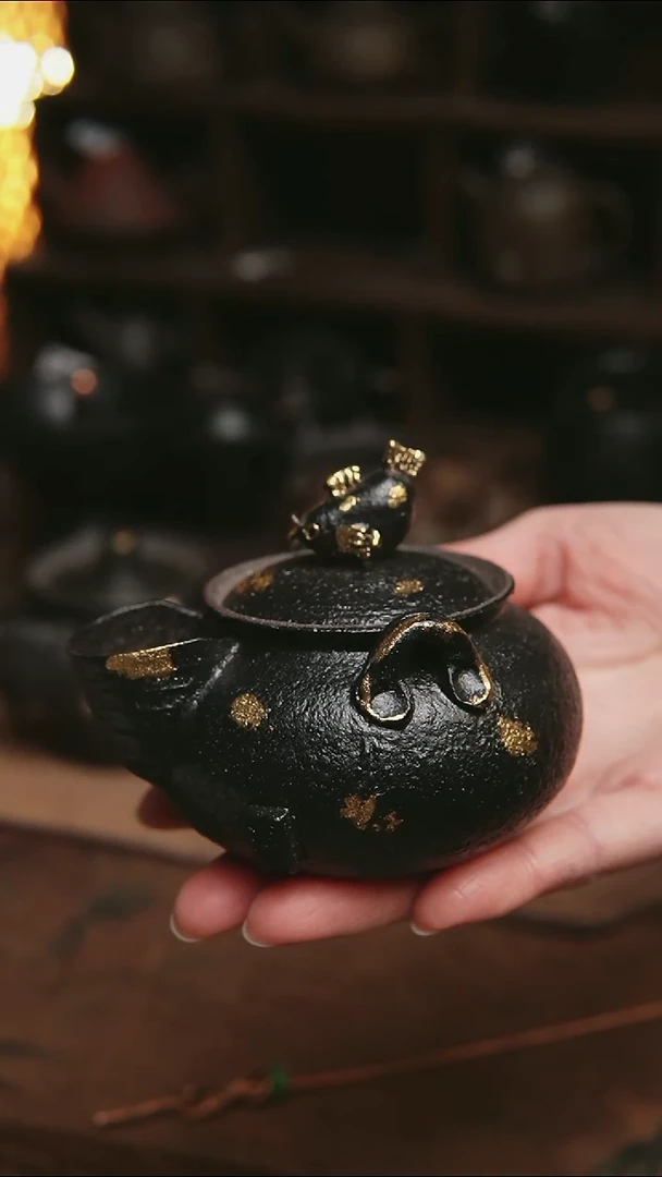 福利洒金小鱼手捏宝瓶