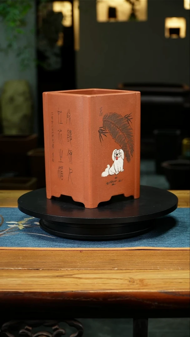 紫砂花盆自*小微手工盆