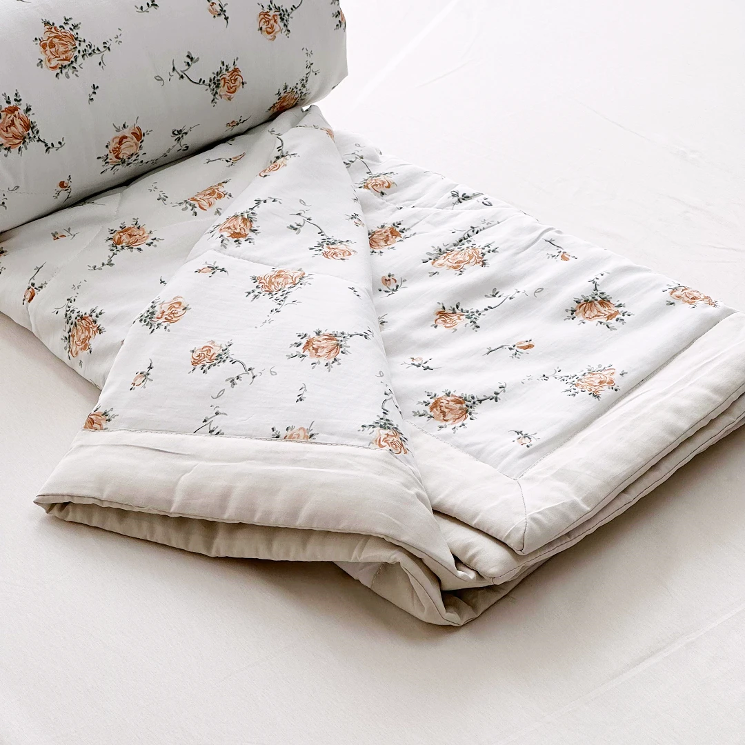 【京かわ会社】夏季可机洗轻柔冷感高档夏凉被  落日玫瑰