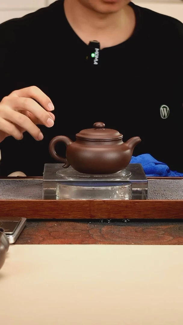 茶壶紫砂大仿古深井紫泥220cc内推孔