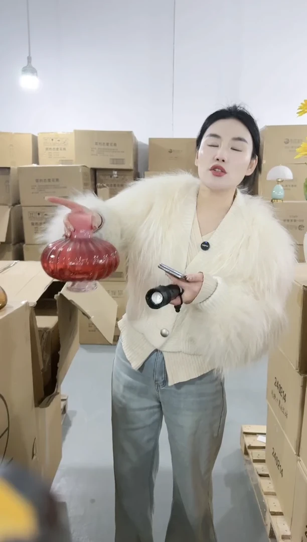 【闪购商品】无铅玻璃UU外贸花瓶微瑕-JKE2