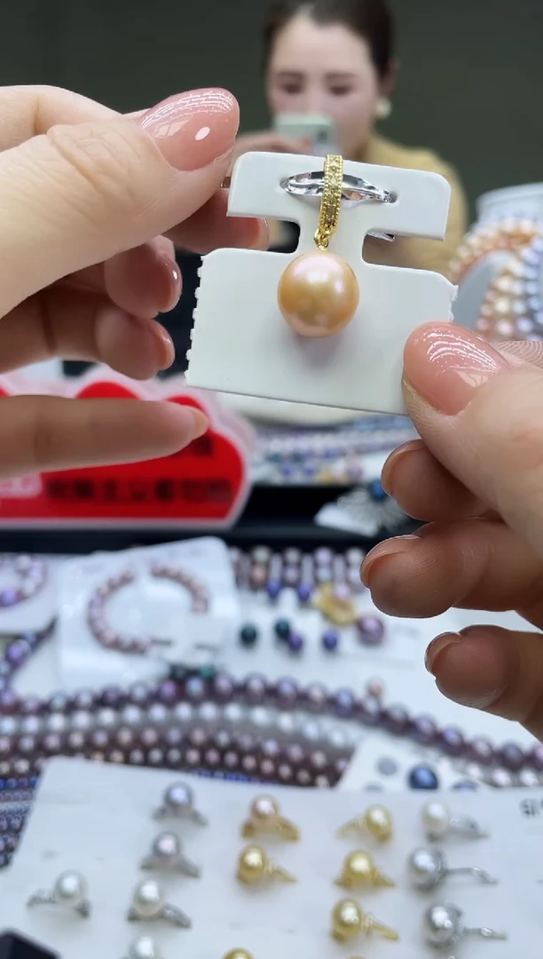 未镶嵌吊坠淡水珍珠中国红吊坠