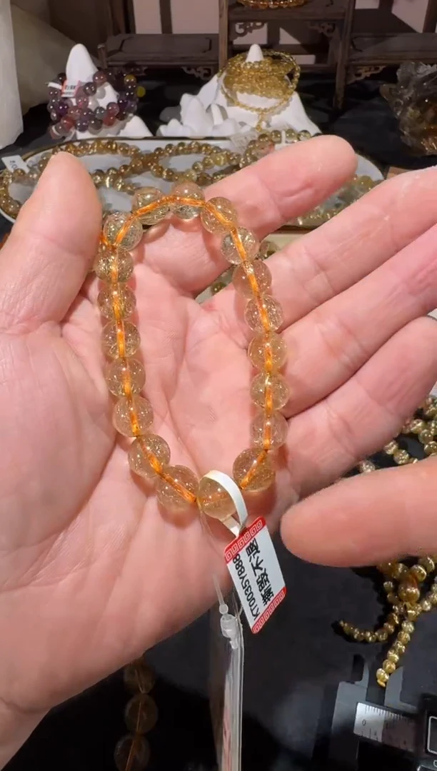 未镶嵌手串发晶SJ-744金发晶