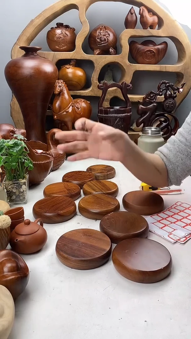 香樟木11香樟木原木微瑕杯垫