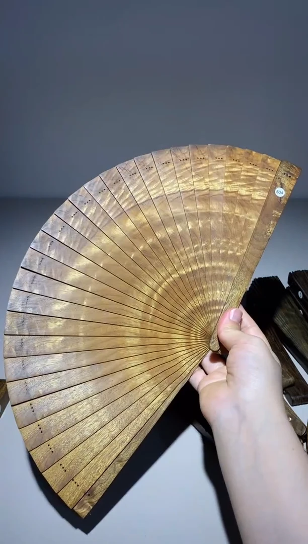 金丝楠21cm金丝楠木小叶桢楠扇504