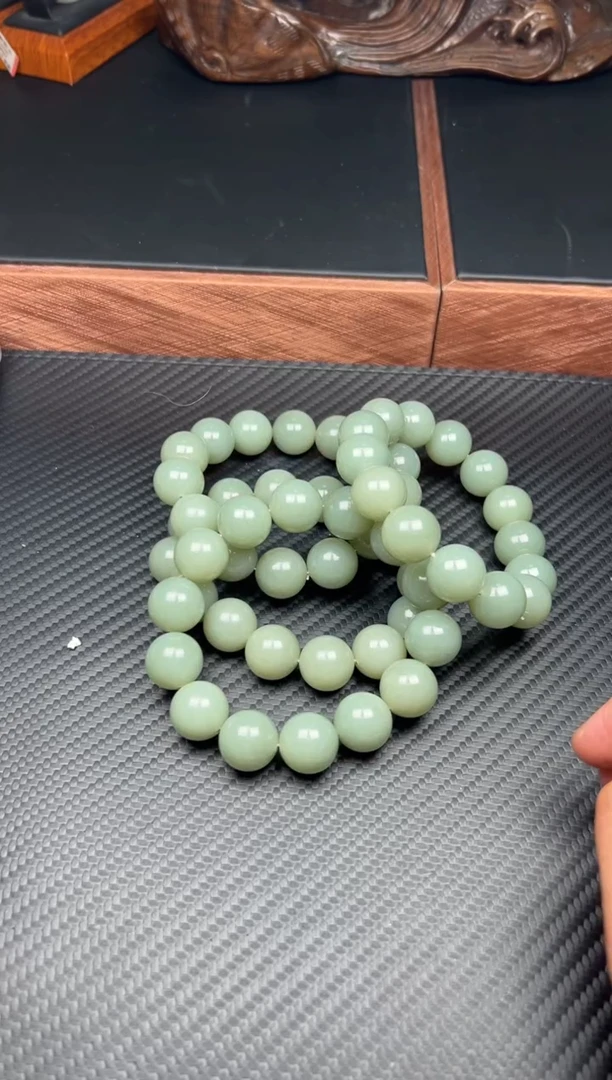 手串未镶嵌和田玉且末微色差近矿卡14L 多样性发货拍一发一
