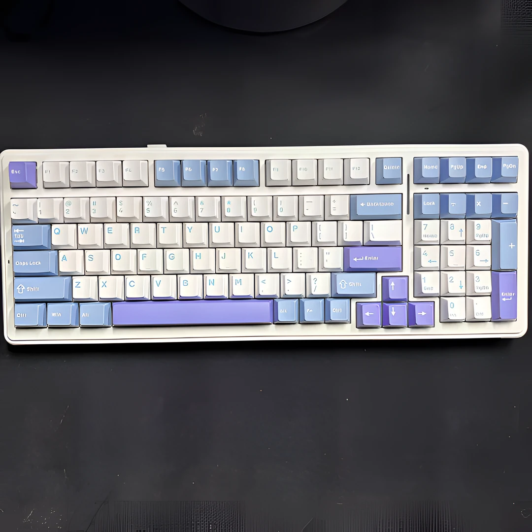 95新 AULA/狼蛛 F99 三模RGB灯  客制化机械键盘