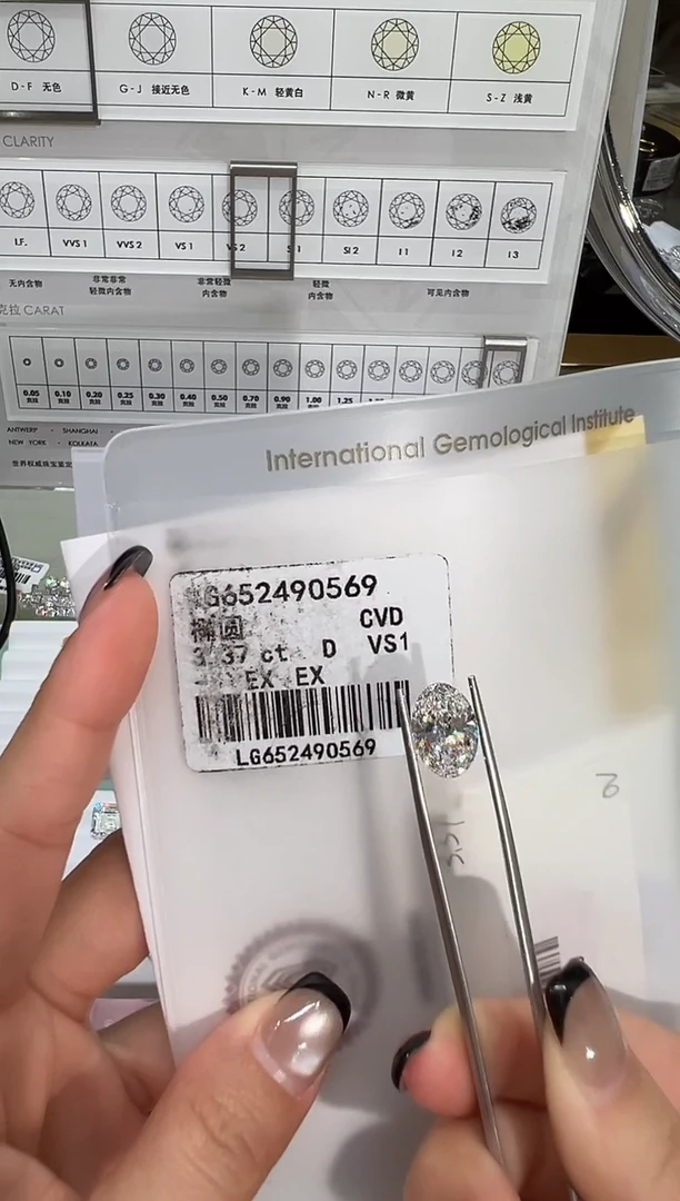 【闪购商品】实验室培育钻石未镶嵌@ 3.37ct 先鉴赏，再定制！
