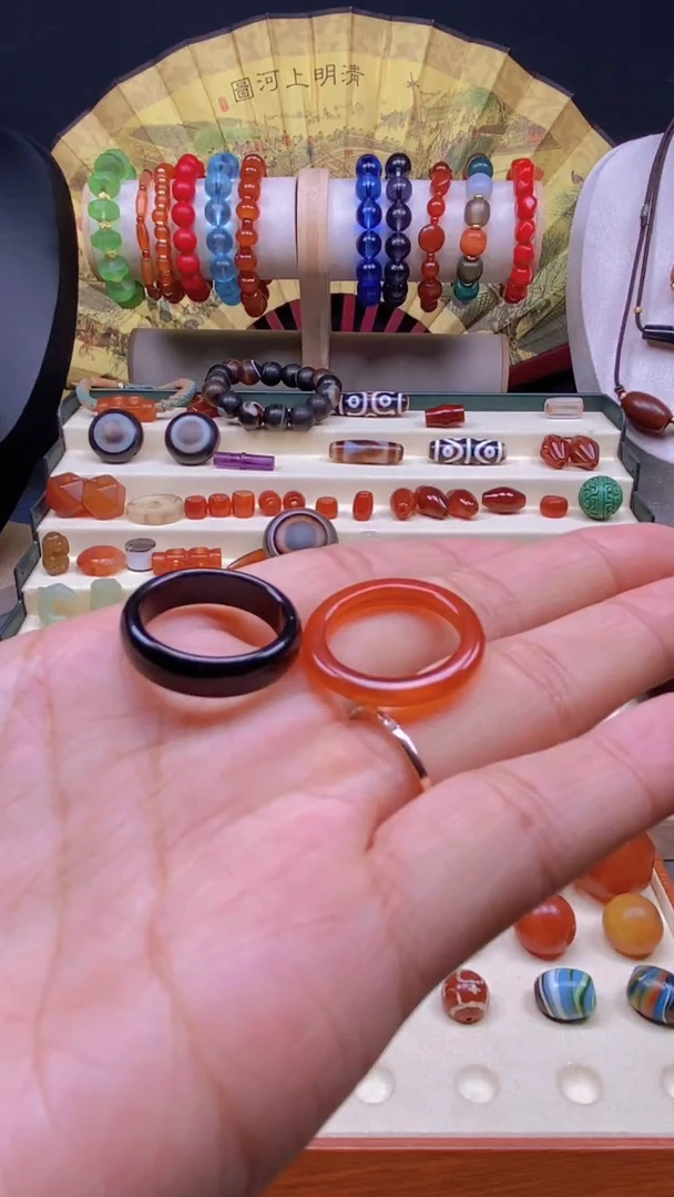 【闪购商品】玛瑙/玉髓戒指未镶嵌戒指