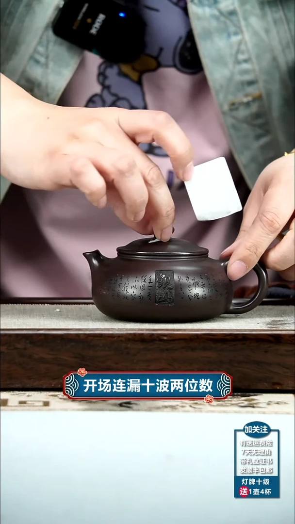 【闪购商品】紫砂茶壶蒋静明赤龙血砂观山寒江180CC