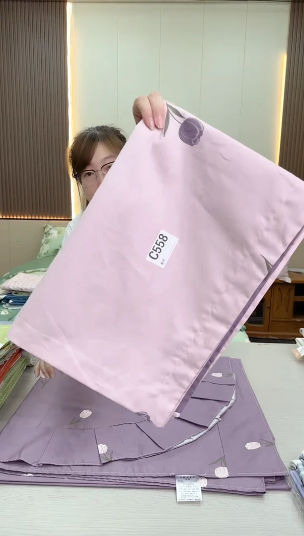 棉棉全棉枕套一对  玫瑰枕套