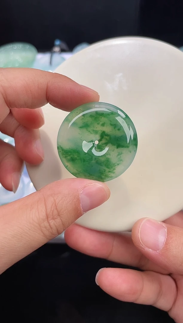 颈饰未镶嵌翡翠【46】平安扣 尺寸 35.6   6.5mm