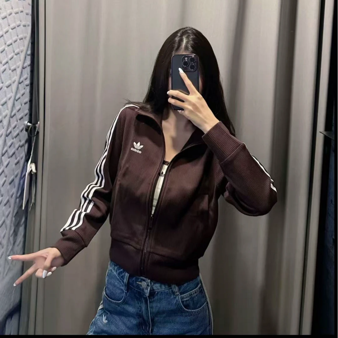 adidas/阿迪达斯ADICOLOR KNIT TOP复古针织运动修身外套IN6061