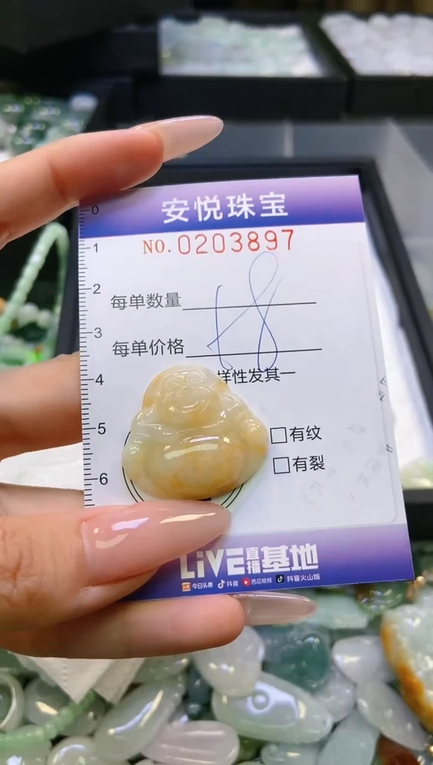 翡翠挂件未镶嵌闪购0203897