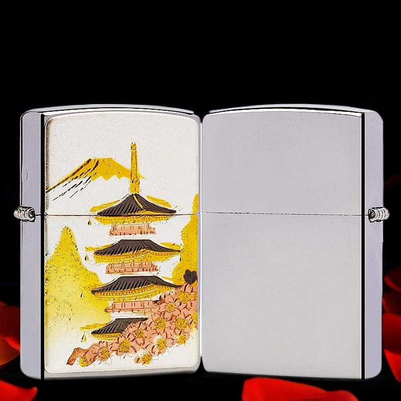 ZIPPO/之宝本金莳绘系列之【宝塔】正品煤油打火机KF-DF