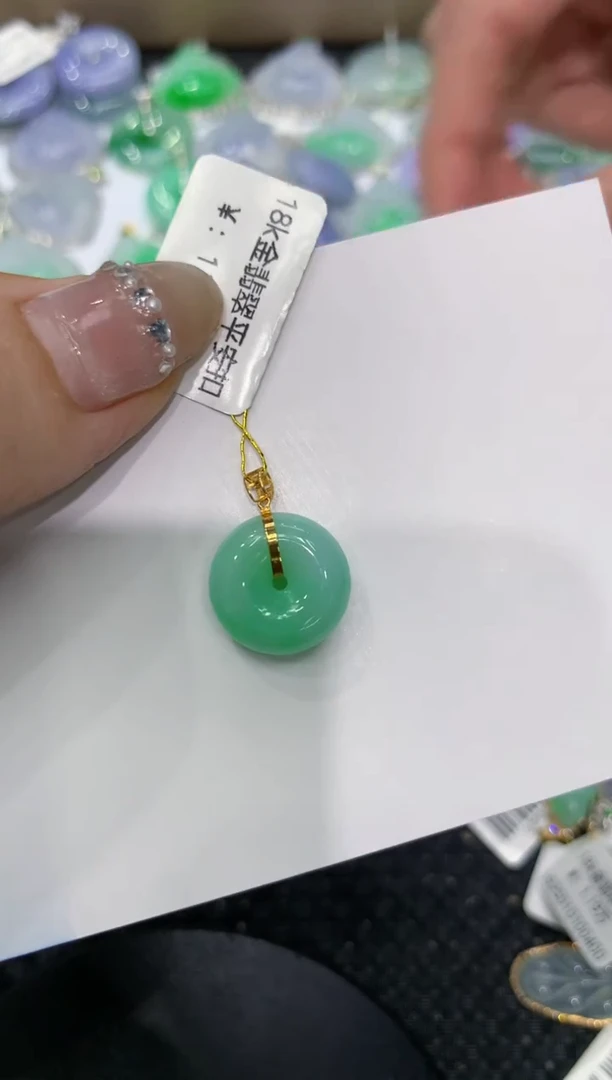 【闪购商品】翡翠颈饰18K金镶嵌222222222