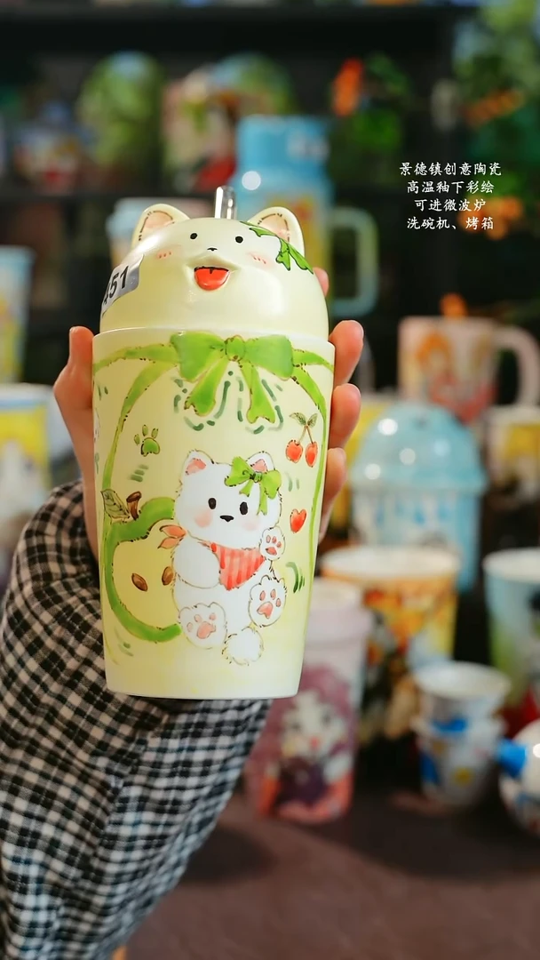 景德镇高温釉下彩原创手绘陶瓷451