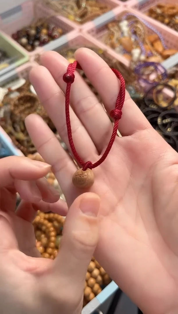 手串桃核红绳桃核胖福 手串