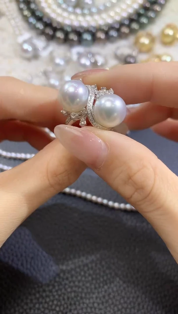 海水珍珠戒指18K金镶嵌Z87