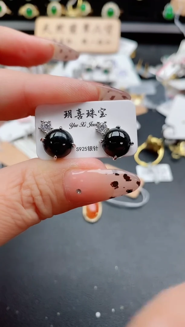 银S925镶嵌戒指翡翠1